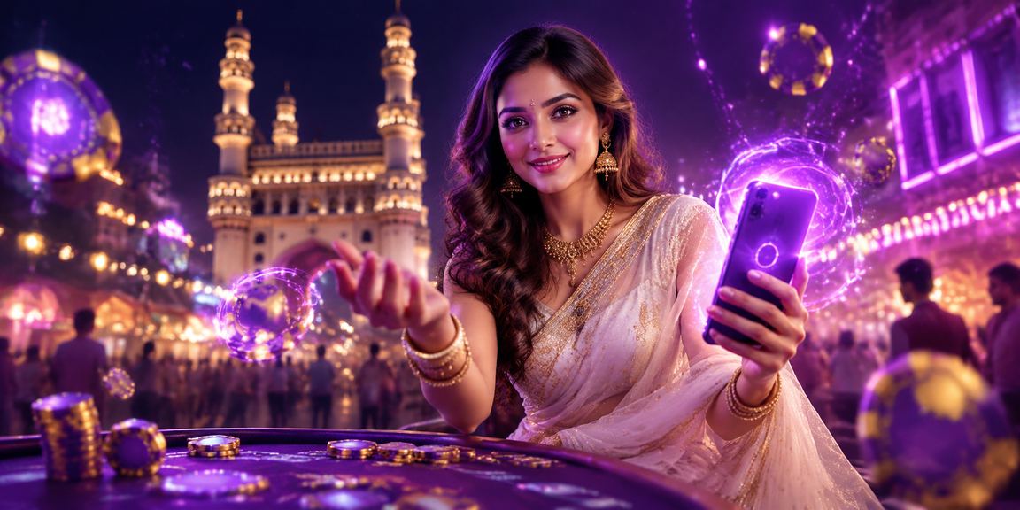 Playing mobile card games near Charminar, Hyderabad